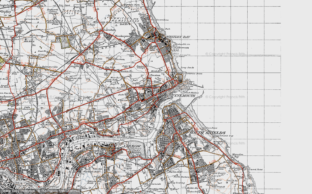 Old Map of North Shields, 1947 in 1947