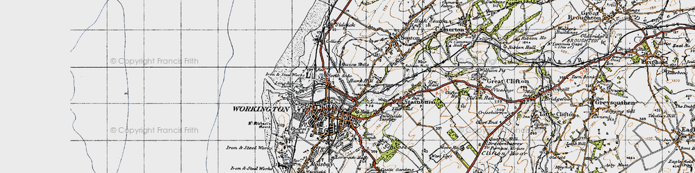 Old map of North Side in 1947