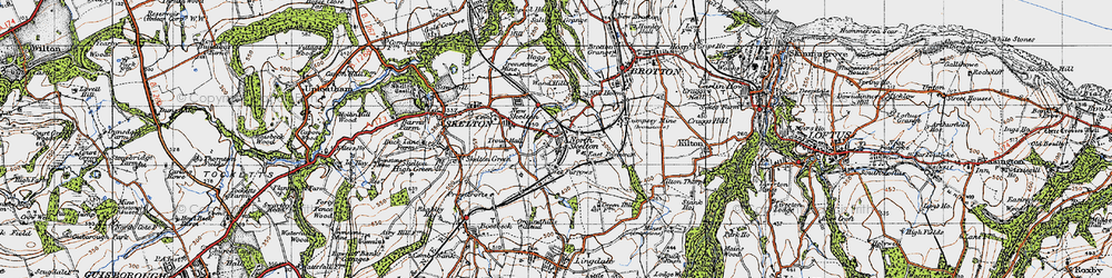 Old map of North Skelton in 1947