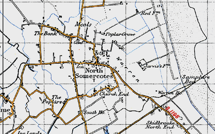 Old map of North Somercotes in 1946