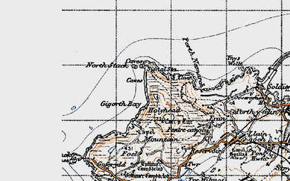 Old map of North Stack in 1947