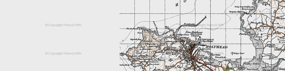 Old map of North Stack in 1947