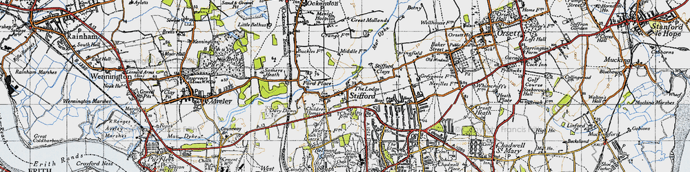Old map of North Stifford in 1946