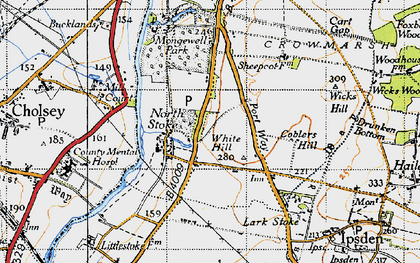 Old map of North Stoke in 1947