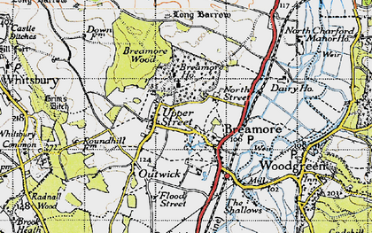Old map of North Street in 1940