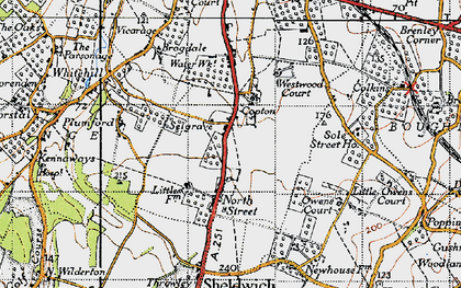 Old map of North Street in 1946