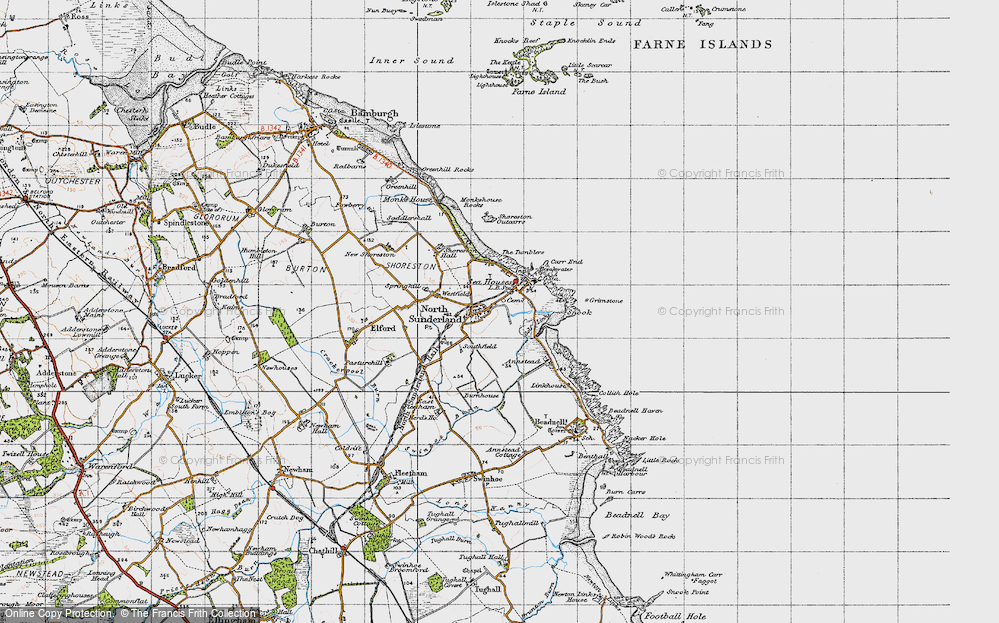 Old Map of Historic Map covering Burnhouse in 1947