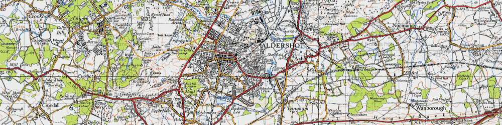 Old map of North Town in 1940