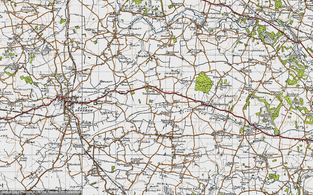 Old Map of North Tuddenham, 1946 in 1946