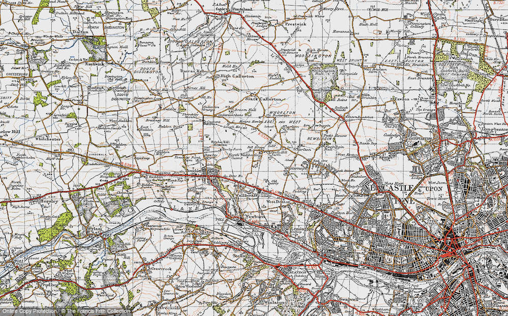 Old Map of North Walbottle, 1947 in 1947