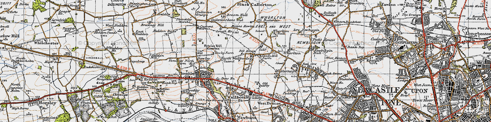 Old map of North Walbottle in 1947