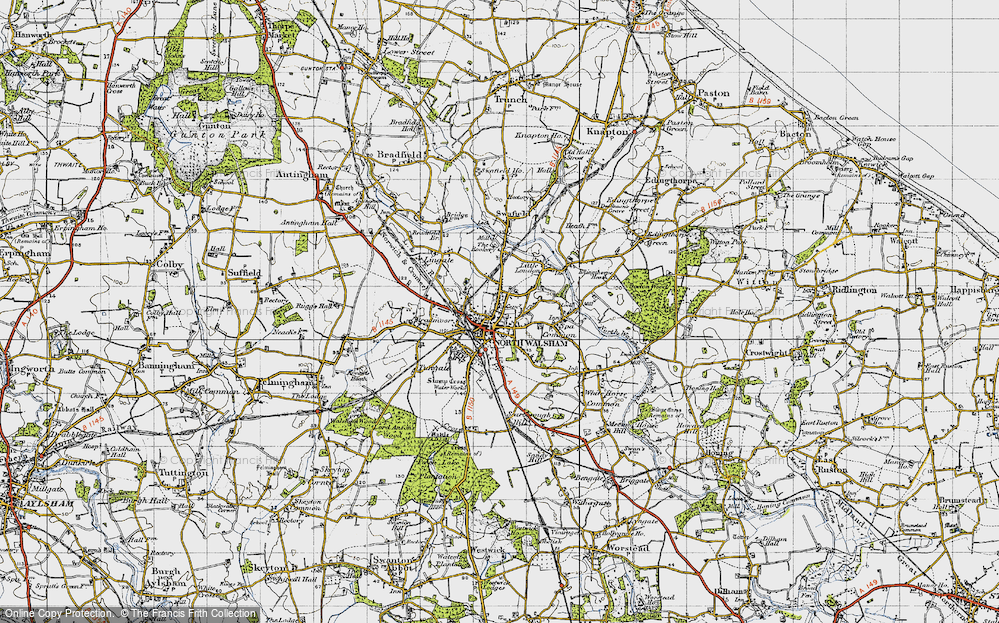 Old Map of North Walsham, 1945 in 1945