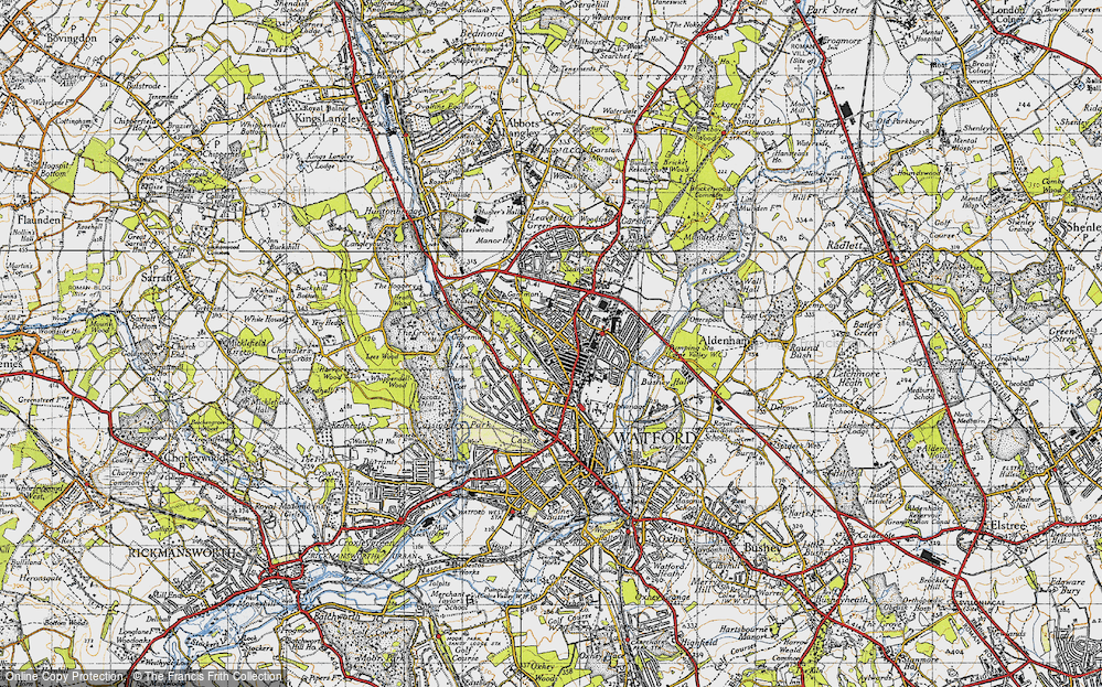 Old Map of North Watford, 1946 in 1946