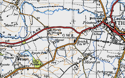 Old map of North Weston in 1947