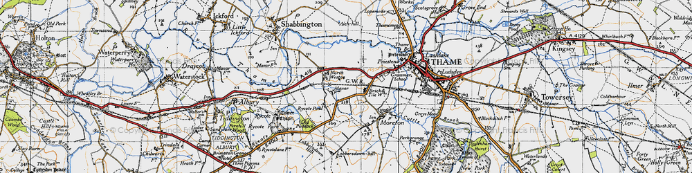 Old map of North Weston in 1947