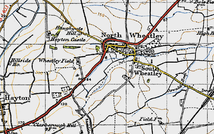 Old map of North Wheatley in 1947