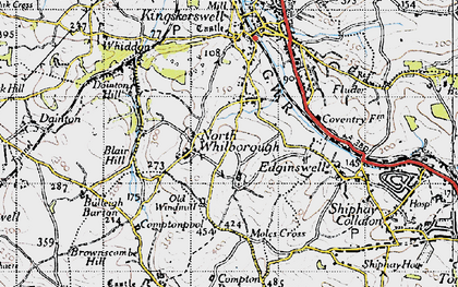 Old map of North Whilborough in 1946