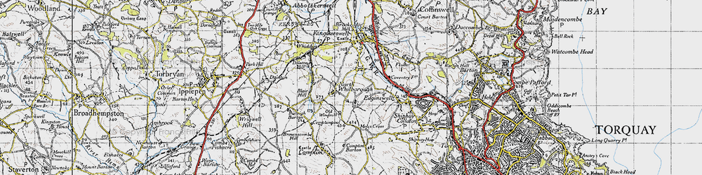 Old map of North Whilborough in 1946