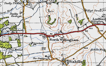 Old map of North Willingham in 1946