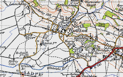 Old map of North Wootton in 1946