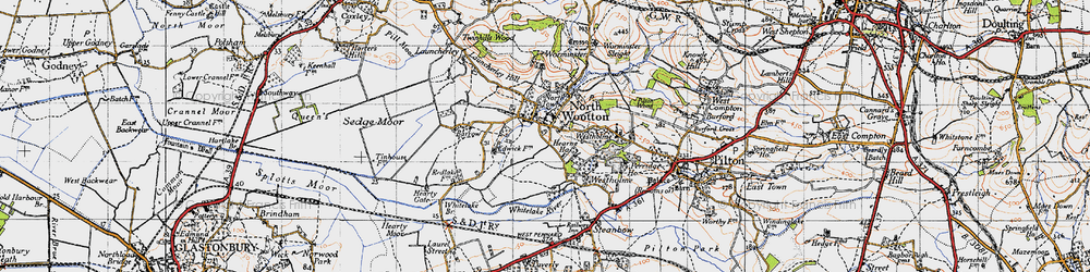 Old map of North Wootton in 1946