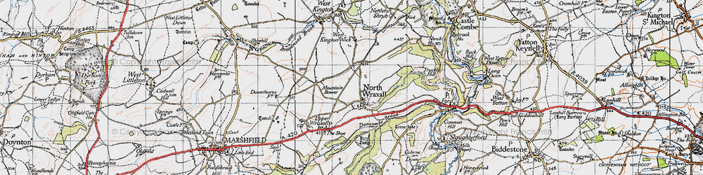 Old map of North Wraxall in 1946