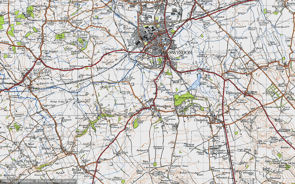 Old Map of North Wroughton, 1947 in 1947