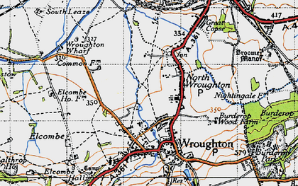 Old map of North Wroughton in 1947