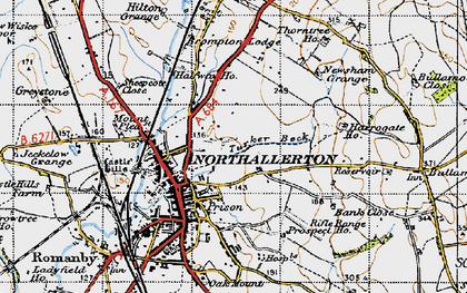 Old map of Northallerton in 1947