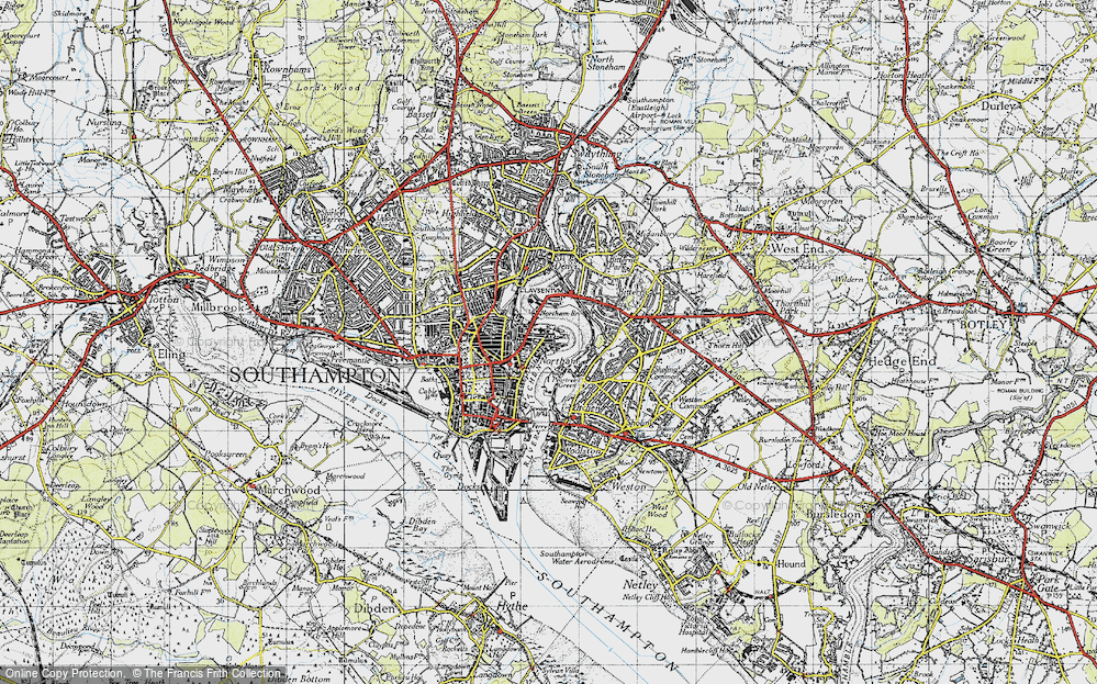 Old Map of Northam, 1945 in 1945