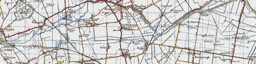 Old map of Northborough in 1946