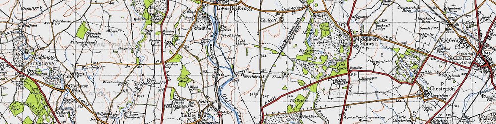 Old map of Northbrook in 1946