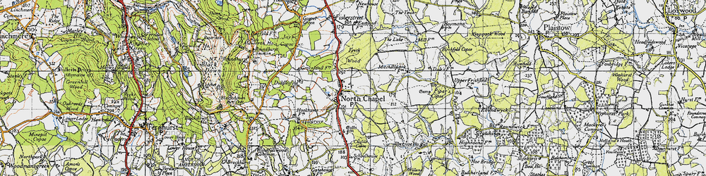 Old map of Northchapel in 1940