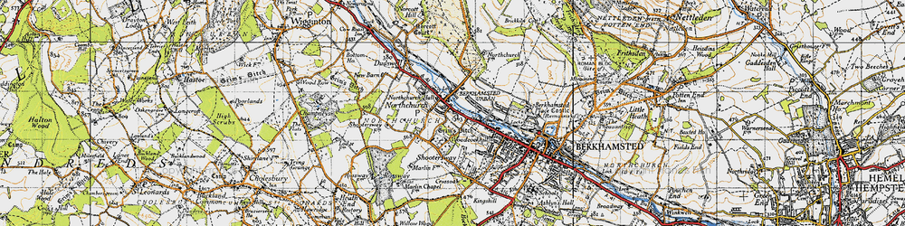 Old map of Northchurch in 1946