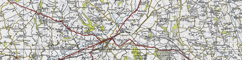 Old map of Langford Br in 1946