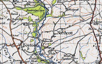 Old map of Boyton Mill in 1946