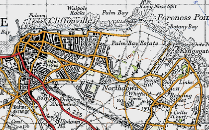 Old map of Northdown in 1947