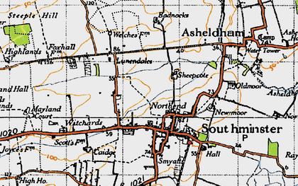Old map of Northend in 1945