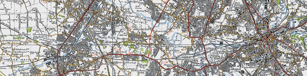 Old map of Northenden in 1947