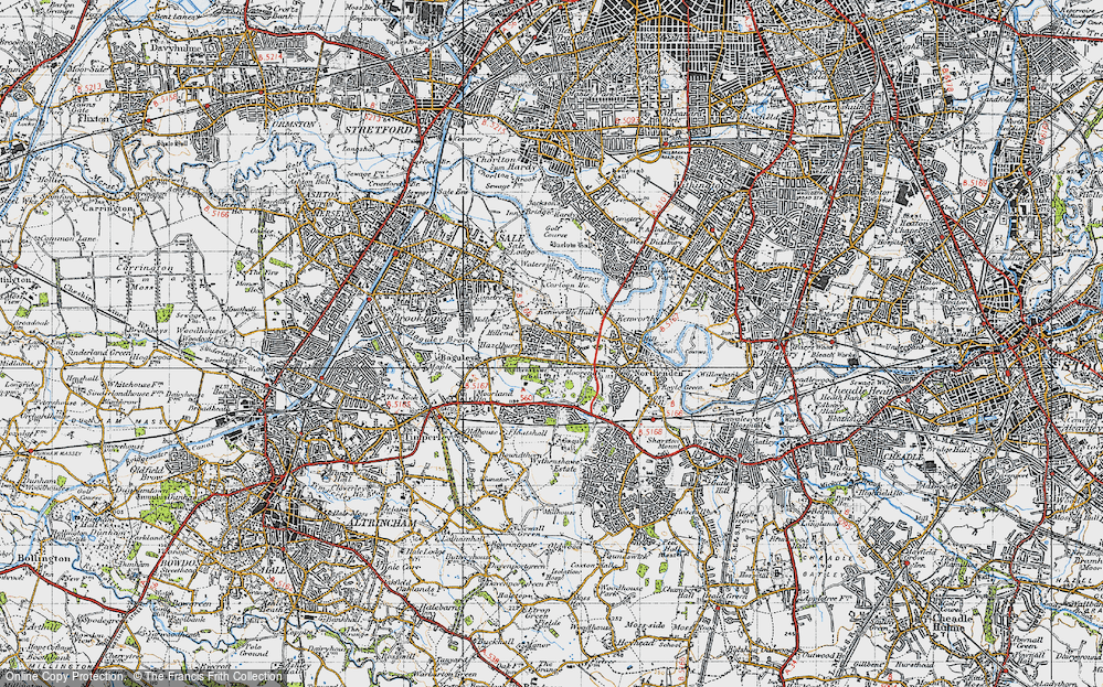 Old Map of Northern Moor, 1947 in 1947