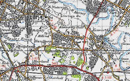 Old map of Northern Moor in 1947