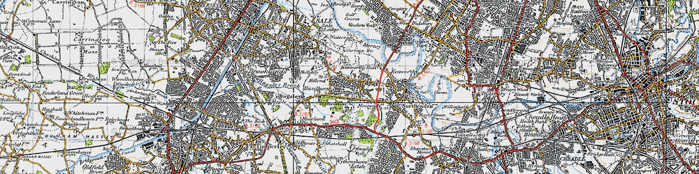 Old map of Northern Moor in 1947