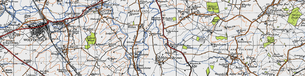 Old map of Northfield in 1946
