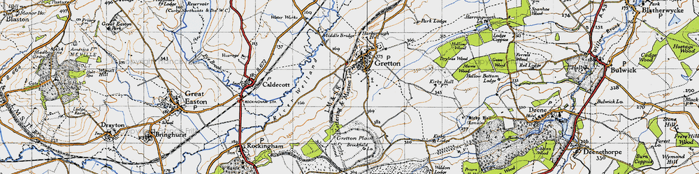 Old map of Brookfield Plantation in 1946