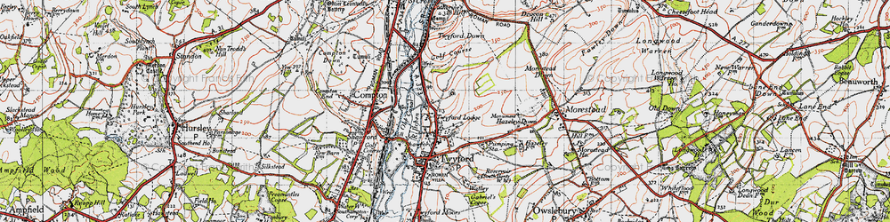 Old map of Northfields in 1945