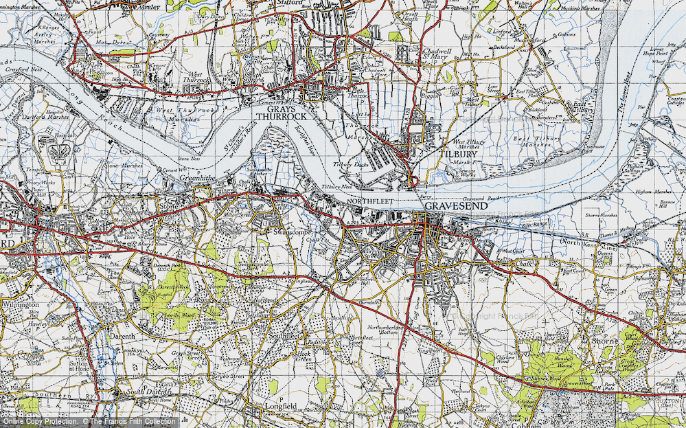 Old Map of Northfleet, 1946 in 1946