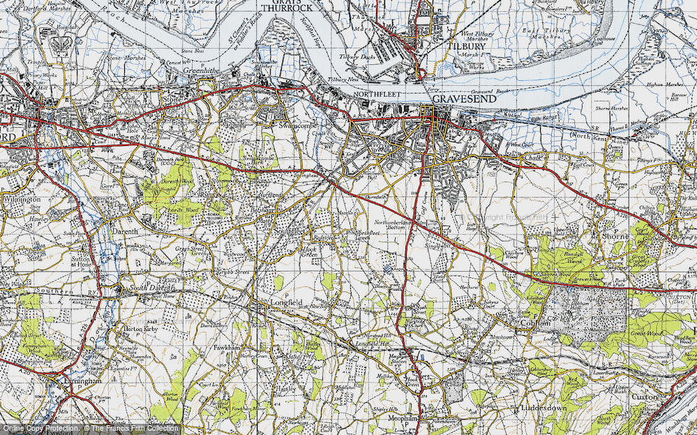 Old Map of Northfleet Green, 1946 in 1946