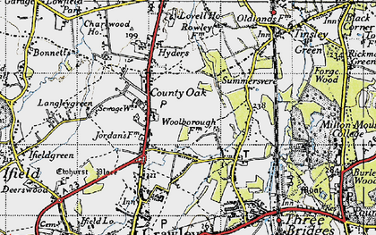 Old map of Northgate in 1940