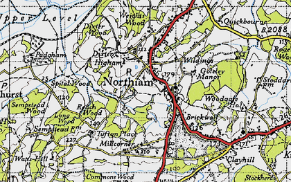 Old map of Northiam in 1940