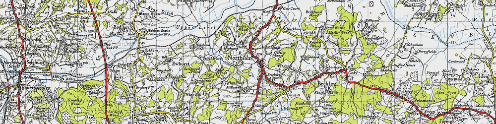 Old map of Northiam in 1940